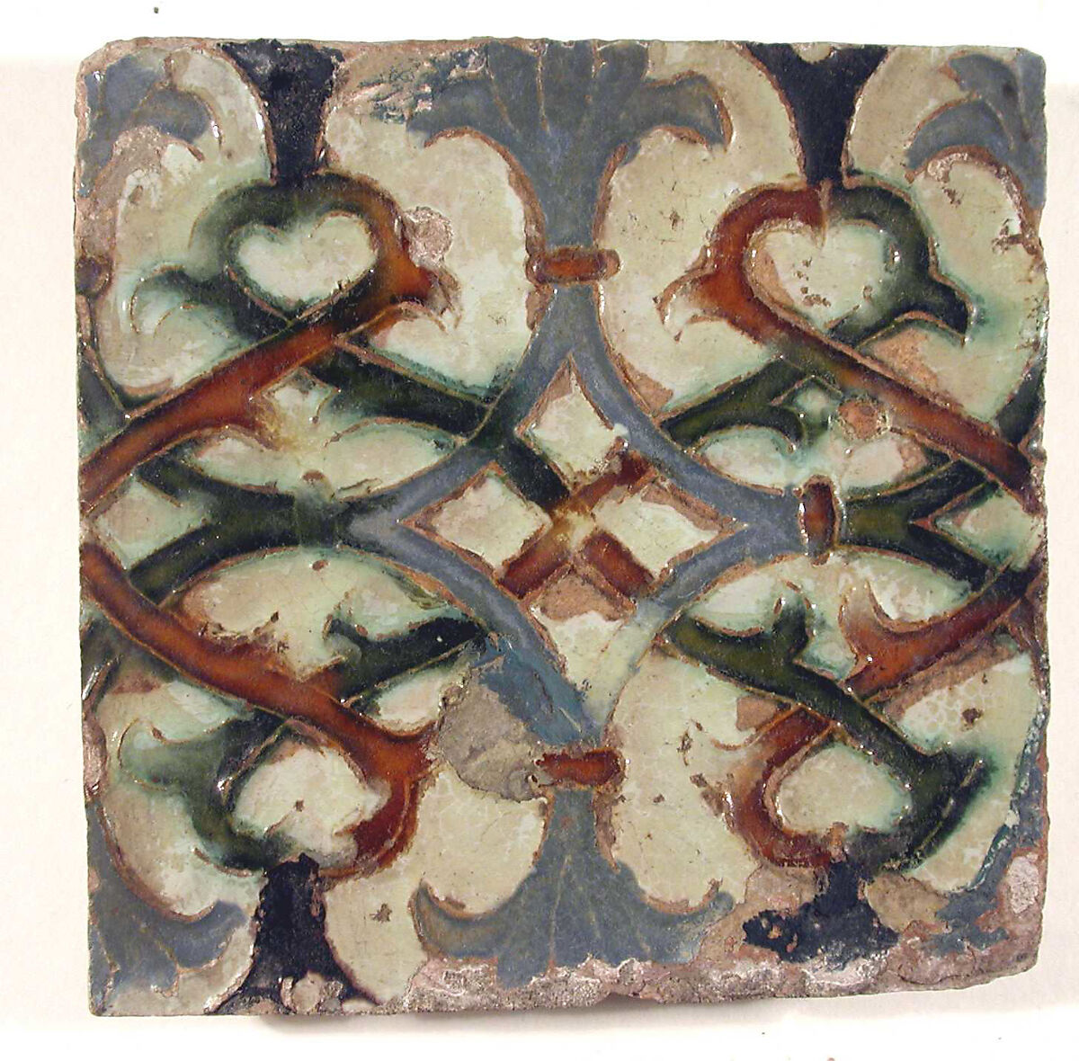 Tile, Tin-glazed earthenware, Spanish, Seville 