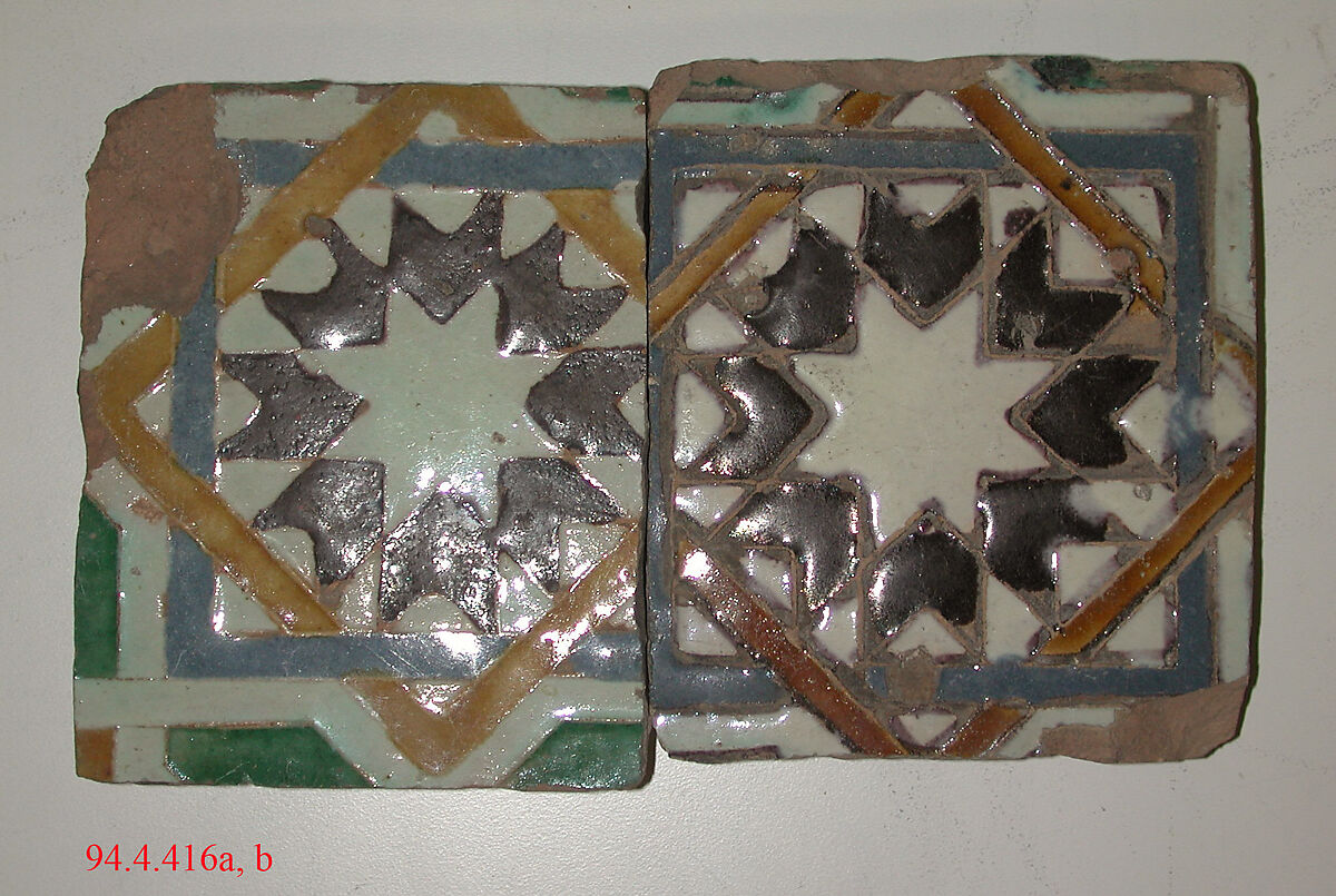 Wall tiles, Tin-glazed earthenware, Spanish, Seville 