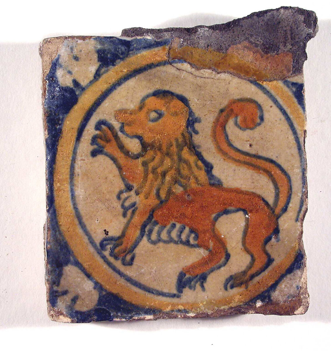 Tiles (3), Tin-glazed earthenware, Spanish, Seville