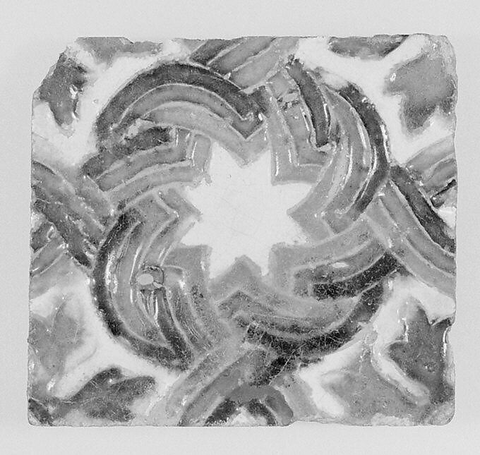 Wall tile, Tin-glazed earthenware, Spanish, Seville 