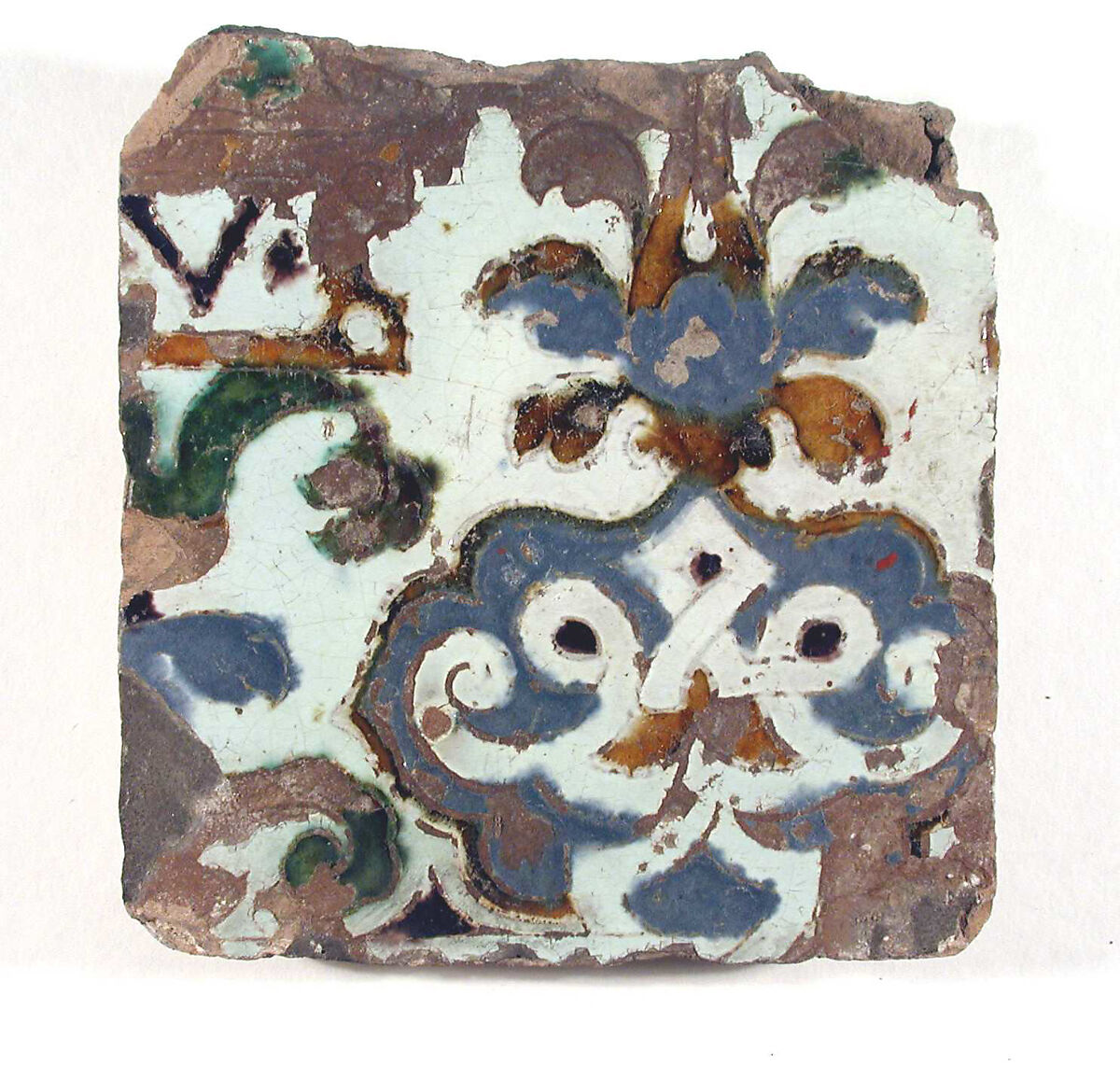 Tile, Tin-glazed earthenware, Spanish, Seville 