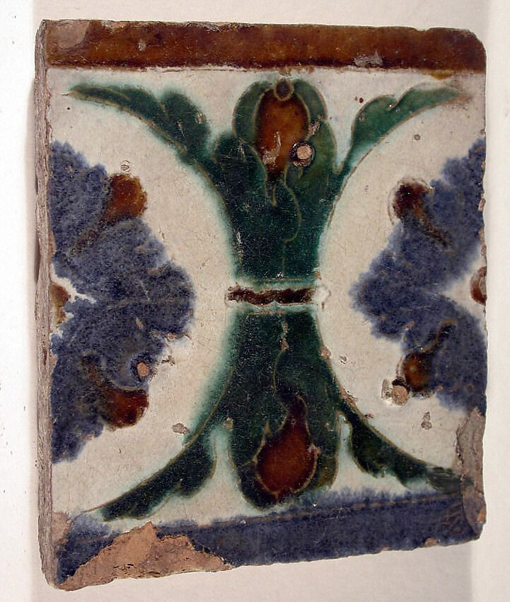 24 wall tiles, Tin-glazed earthenware, Spanish, Seville