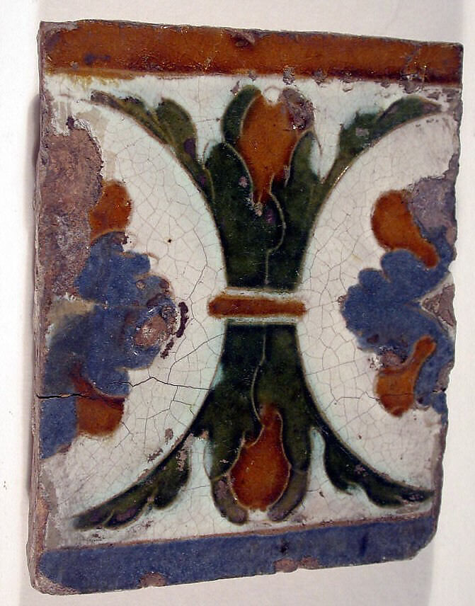 24 wall tiles, Tin-glazed earthenware, Spanish, Seville
