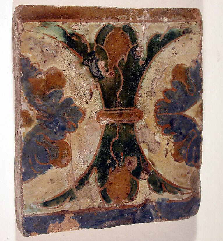 24 wall tiles, Tin-glazed earthenware, Spanish, Seville