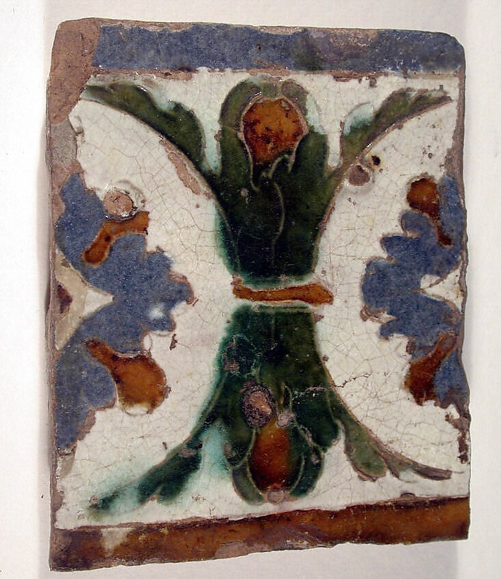 24 wall tiles, Tin-glazed earthenware, Spanish, Seville