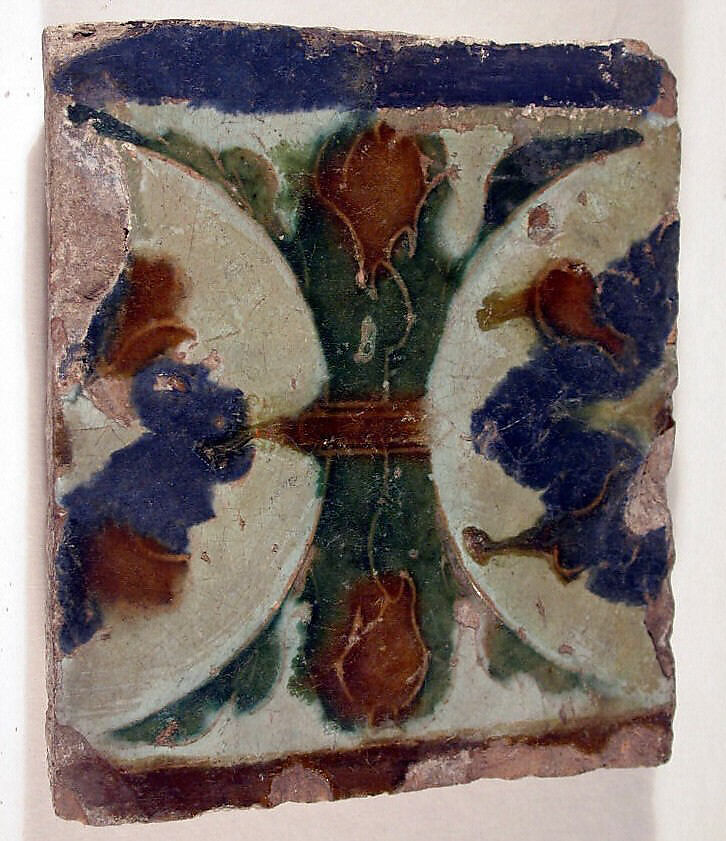 24 wall tiles, Tin-glazed earthenware, Spanish, Seville