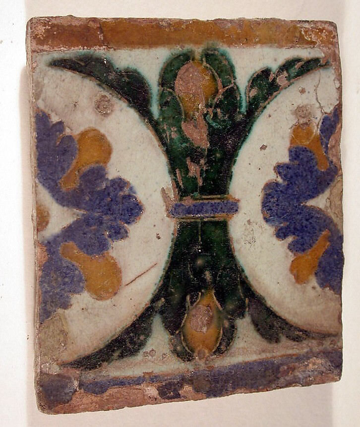 24 wall tiles, Tin-glazed earthenware, Spanish, Seville