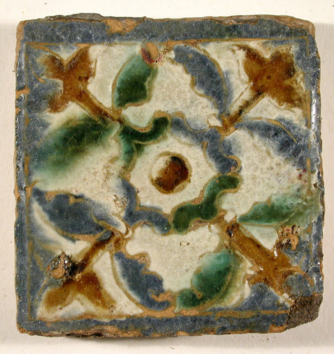 Pavement tiles, Tin-glazed earthenware, Spanish, Seville 