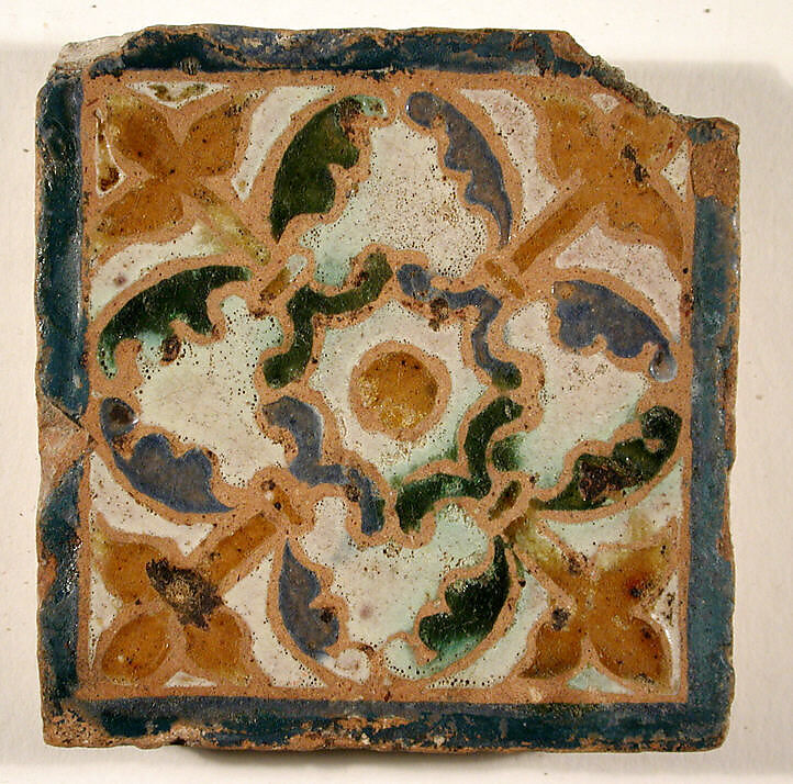 Pavement tiles, Tin-glazed earthenware, Spanish, Seville