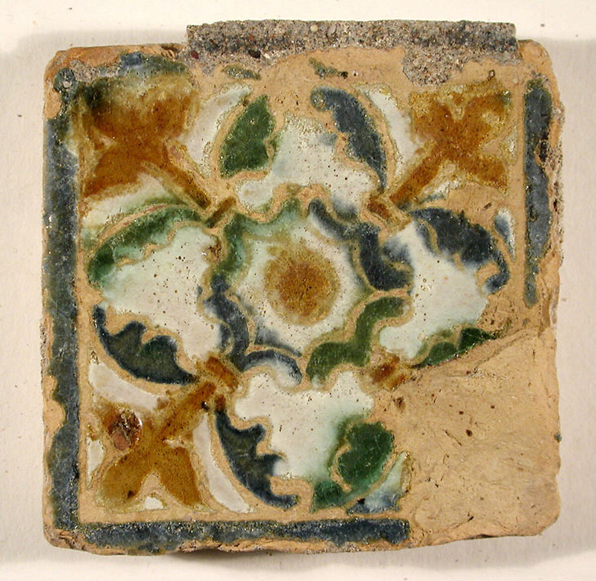 Pavement tiles, Tin-glazed earthenware, Spanish, Seville