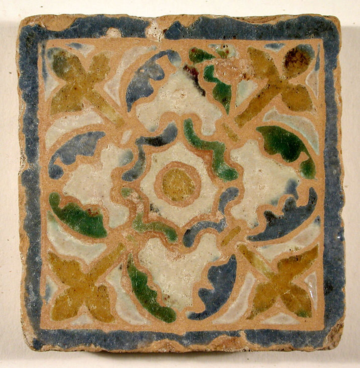 Pavement tiles, Tin-glazed earthenware, Spanish, Seville