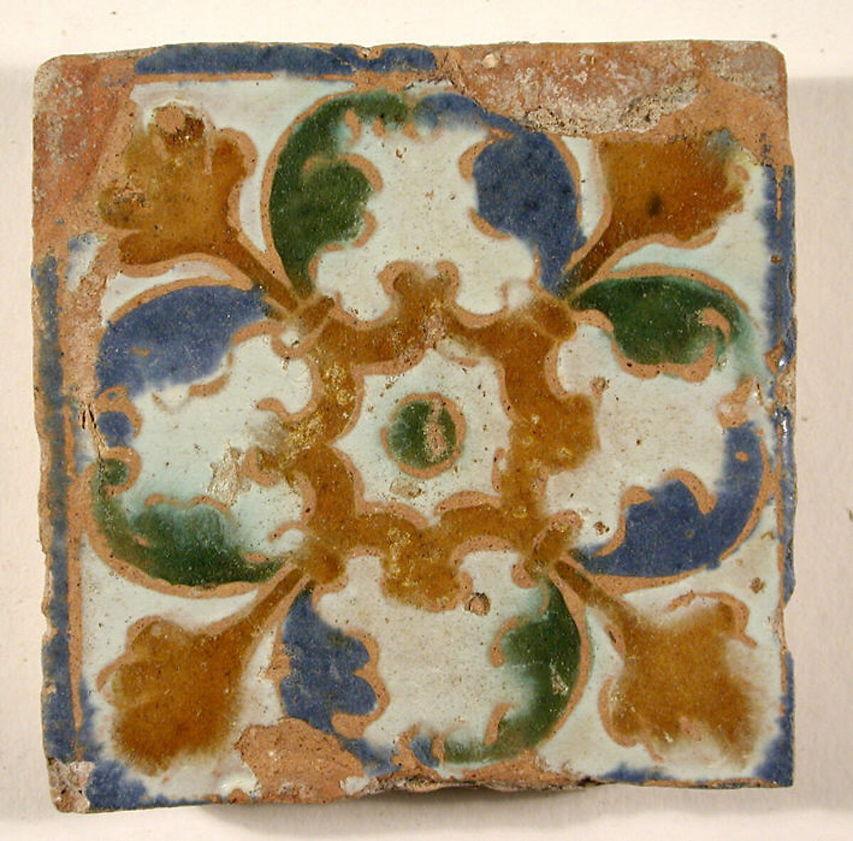 Pavement tiles, Tin-glazed earthenware, Spanish, Seville