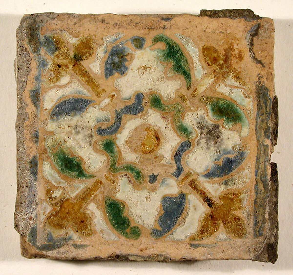 Pavement tiles, Tin-glazed earthenware, Spanish, Seville