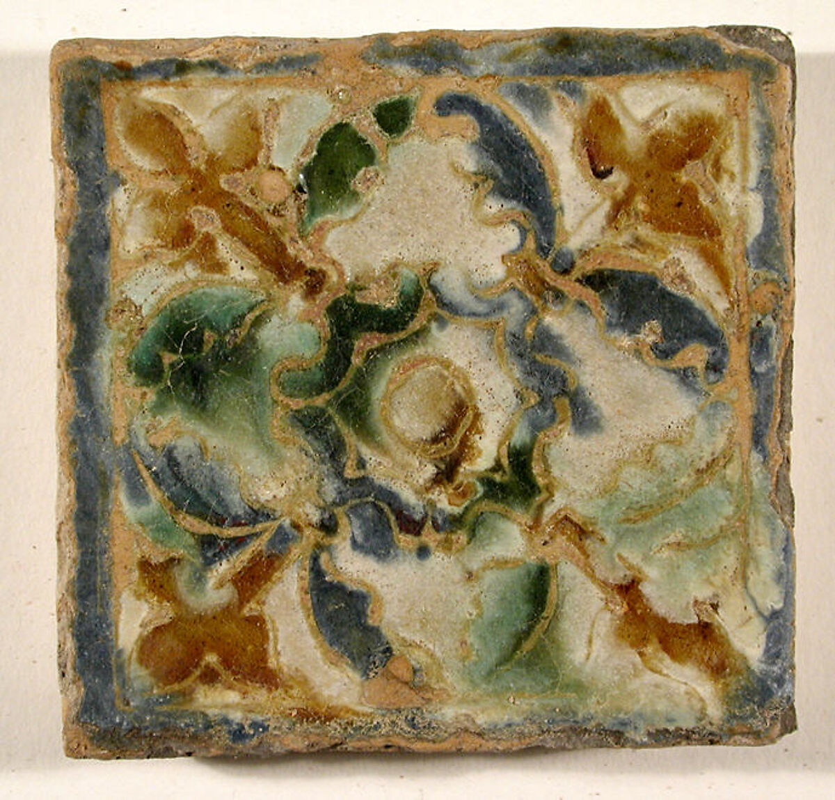 Pavement tiles, Tin-glazed earthenware, Spanish, Seville
