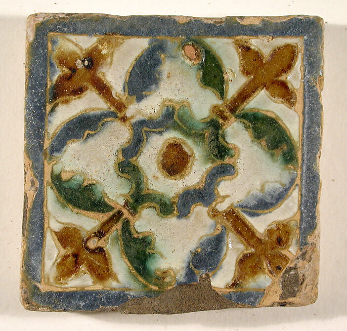 Pavement tiles, Tin-glazed earthenware, Spanish, Seville
