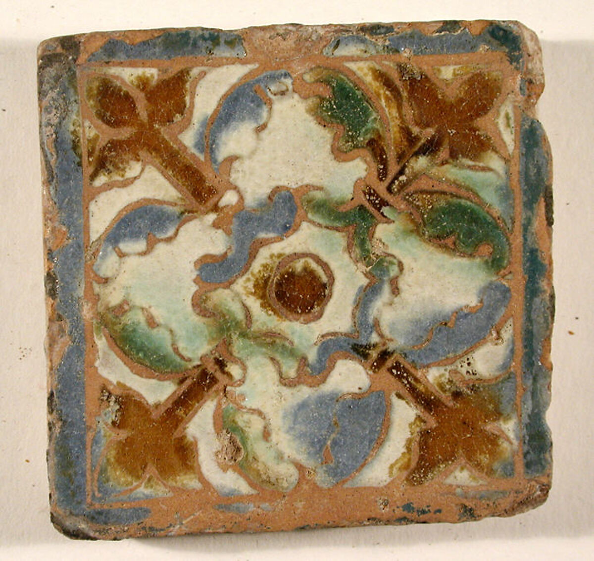 Pavement tiles, Tin-glazed earthenware, Spanish, Seville