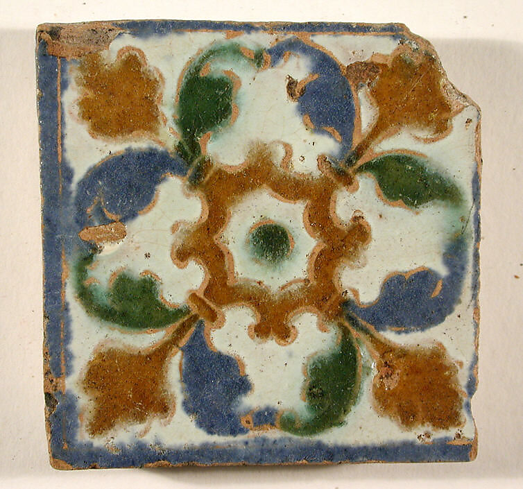Pavement tiles, Tin-glazed earthenware, Spanish, Seville