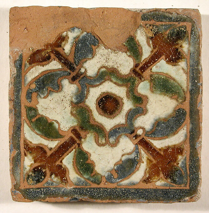 Pavement tiles, Tin-glazed earthenware, Spanish, Seville