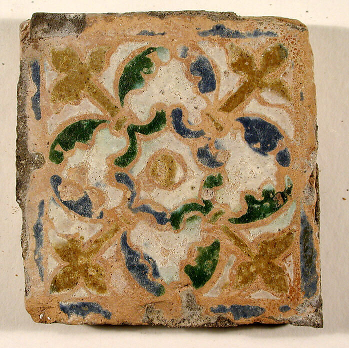 Pavement tiles, Tin-glazed earthenware, Spanish, Seville