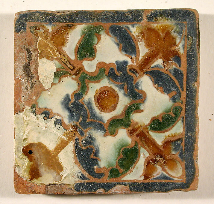 Pavement tiles, Tin-glazed earthenware, Spanish, Seville