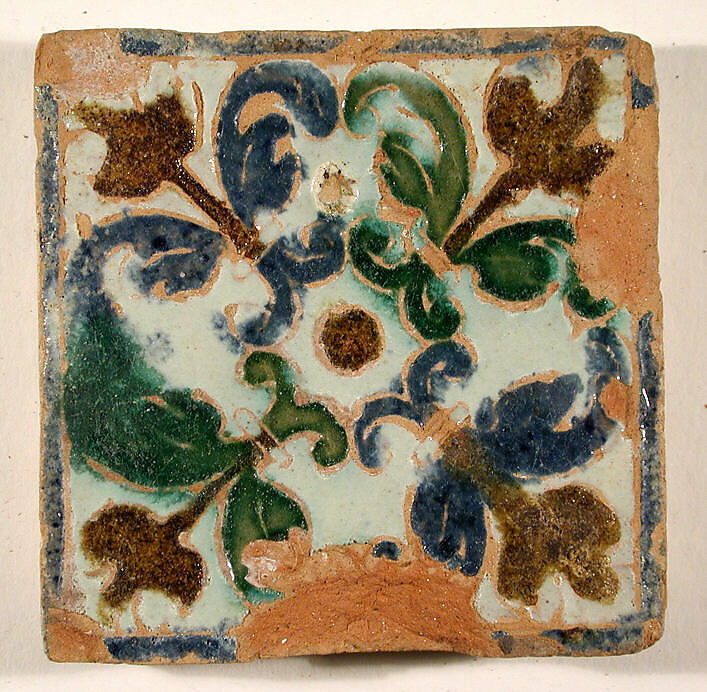 Pavement tiles, Tin-glazed earthenware, Spanish, Seville