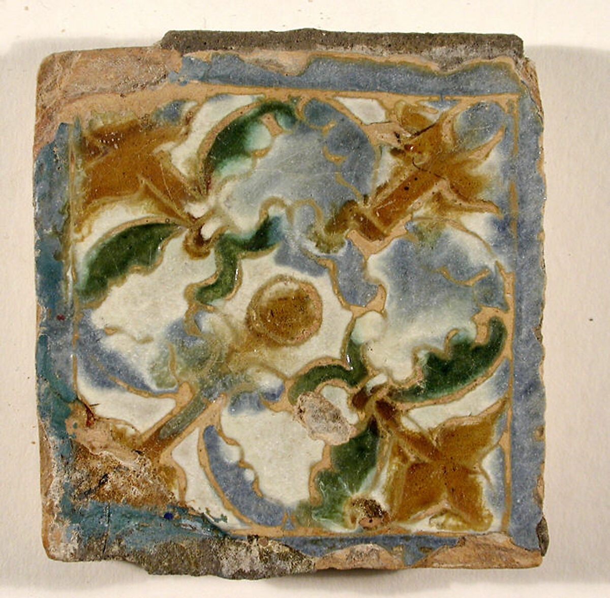 Pavement tiles, Tin-glazed earthenware, Spanish, Seville