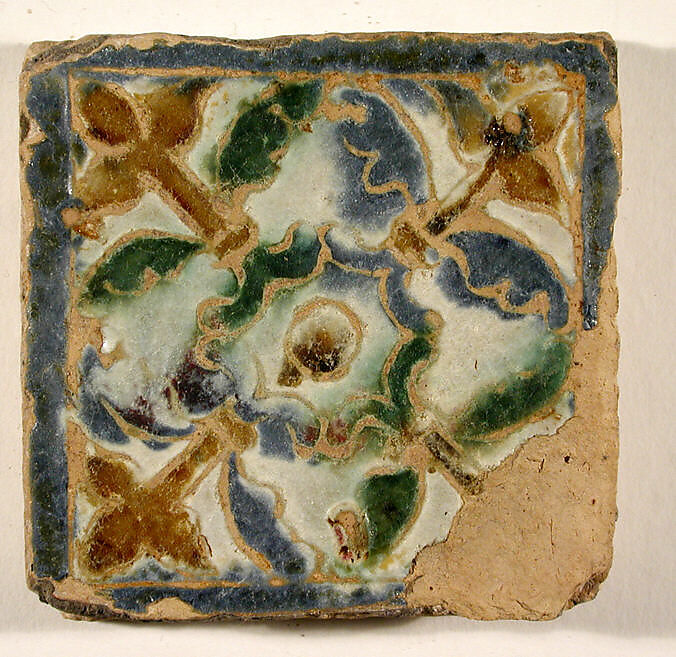 Pavement tiles, Tin-glazed earthenware, Spanish, Seville