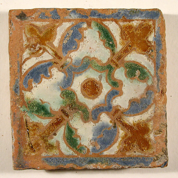 Pavement tiles, Tin-glazed earthenware, Spanish, Seville