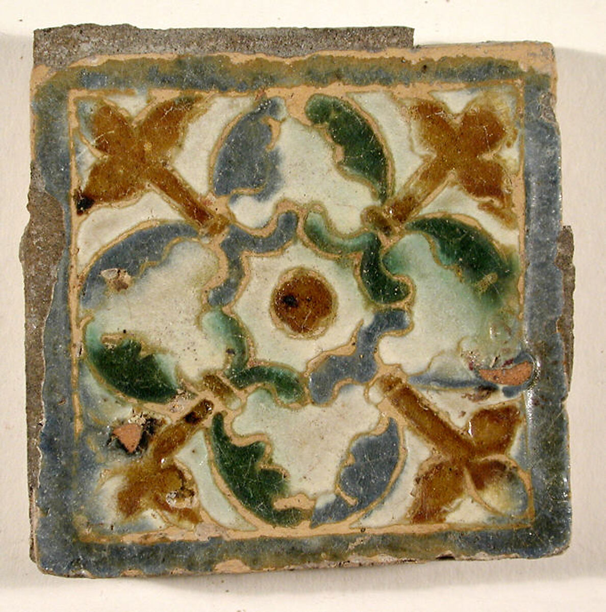 Pavement tiles, Tin-glazed earthenware, Spanish, Seville
