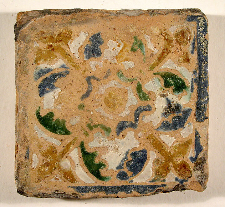Pavement tiles, Tin-glazed earthenware, Spanish, Seville