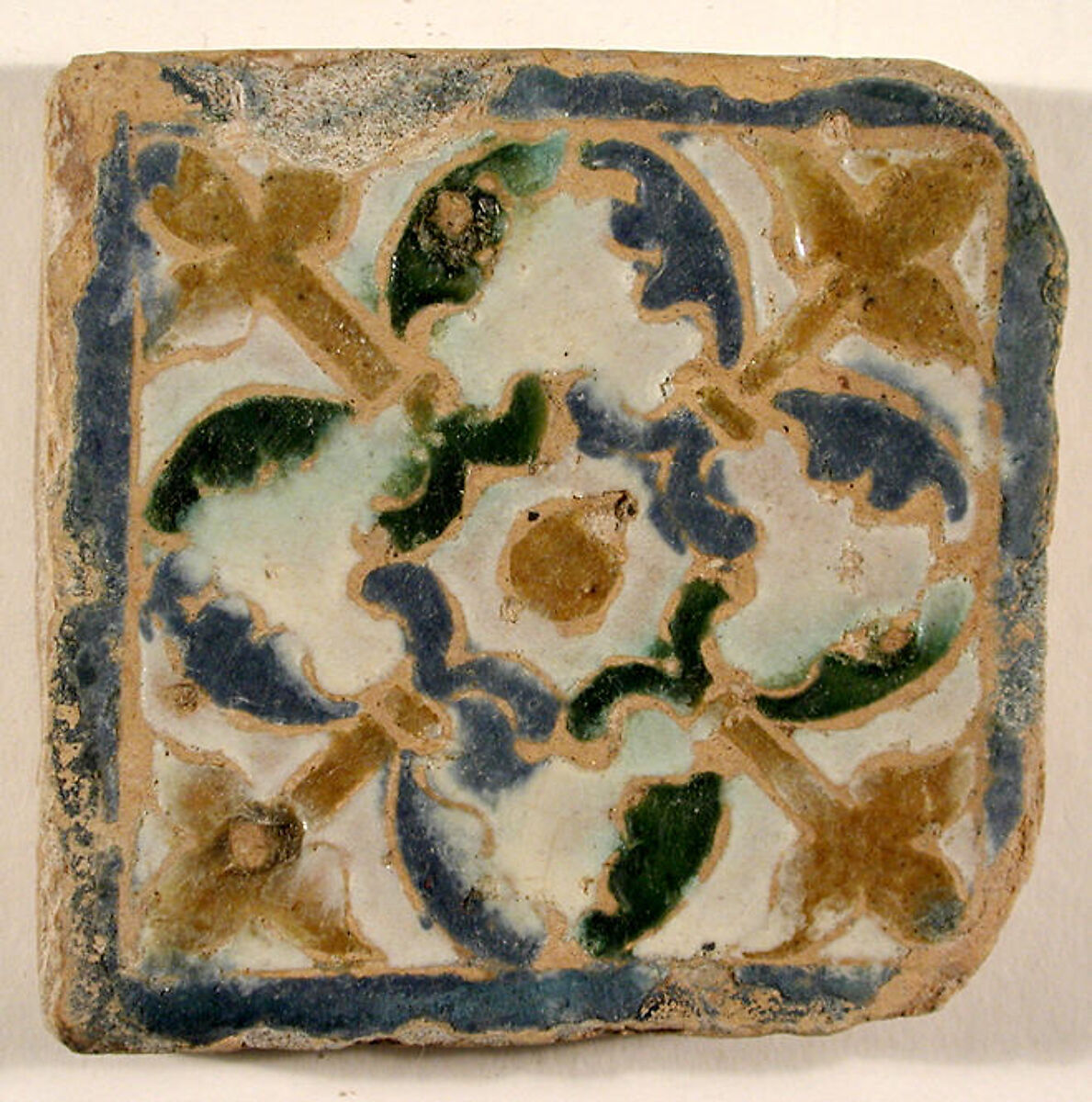 Pavement tiles, Tin-glazed earthenware, Spanish, Seville