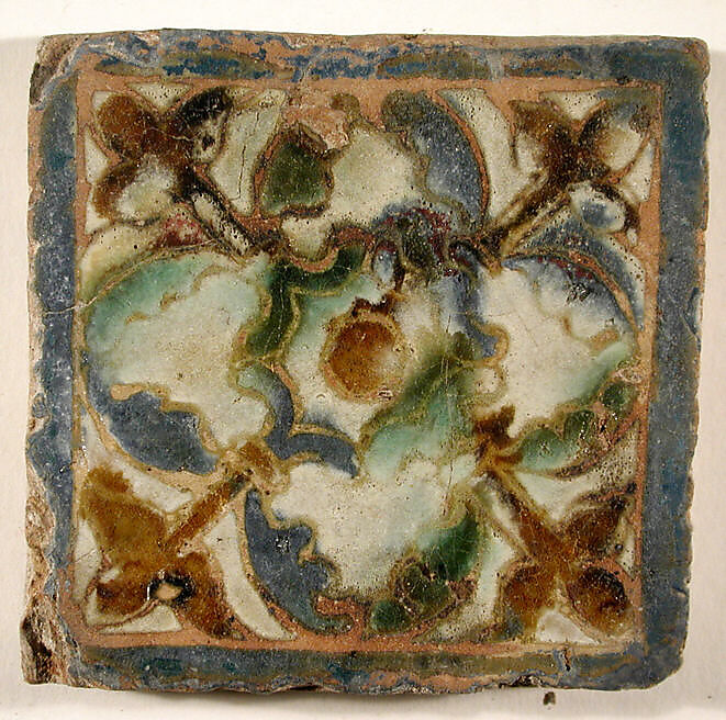 Pavement tiles, Tin-glazed earthenware, Spanish, Seville