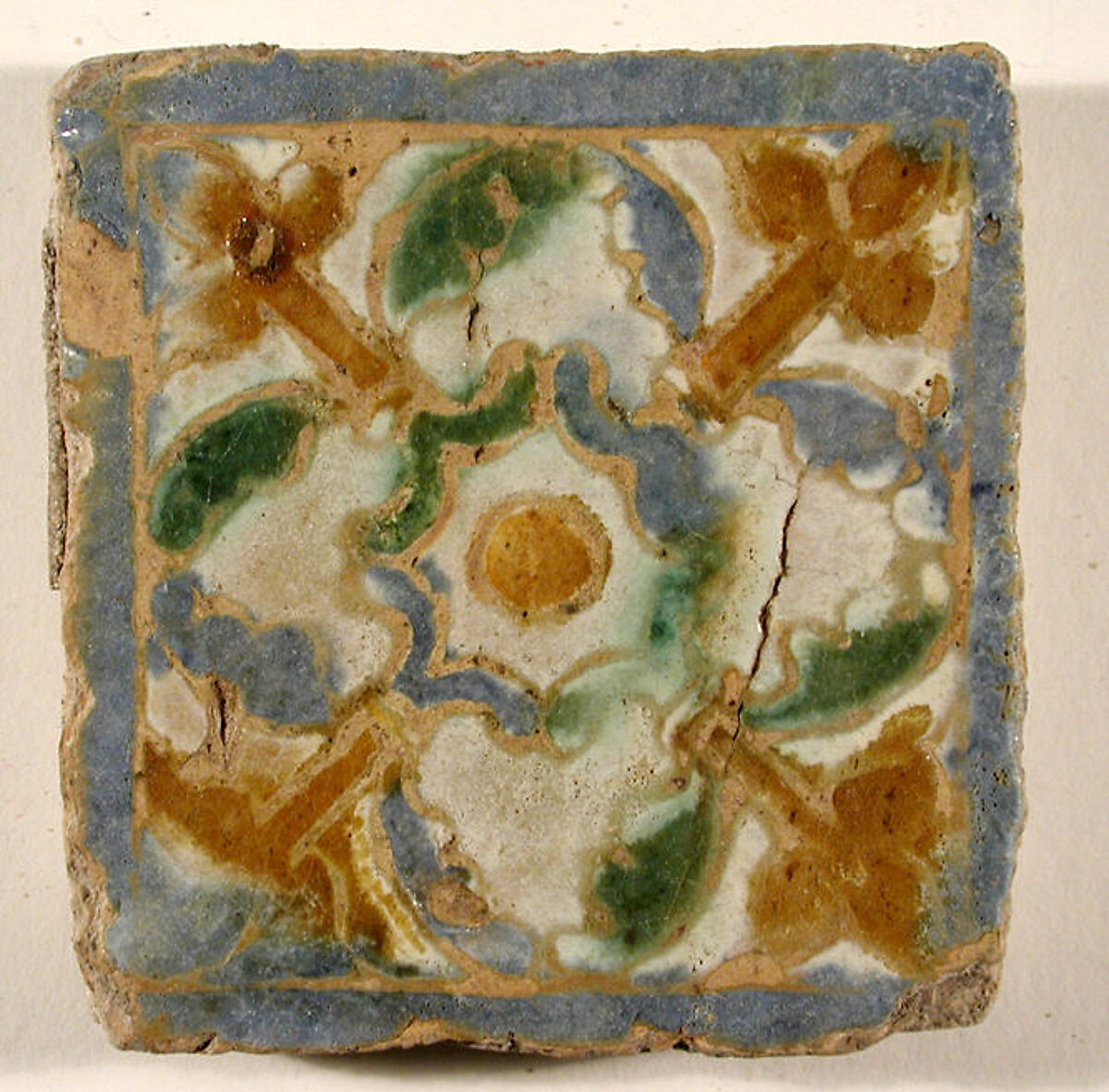 Pavement tiles, Tin-glazed earthenware, Spanish, Seville