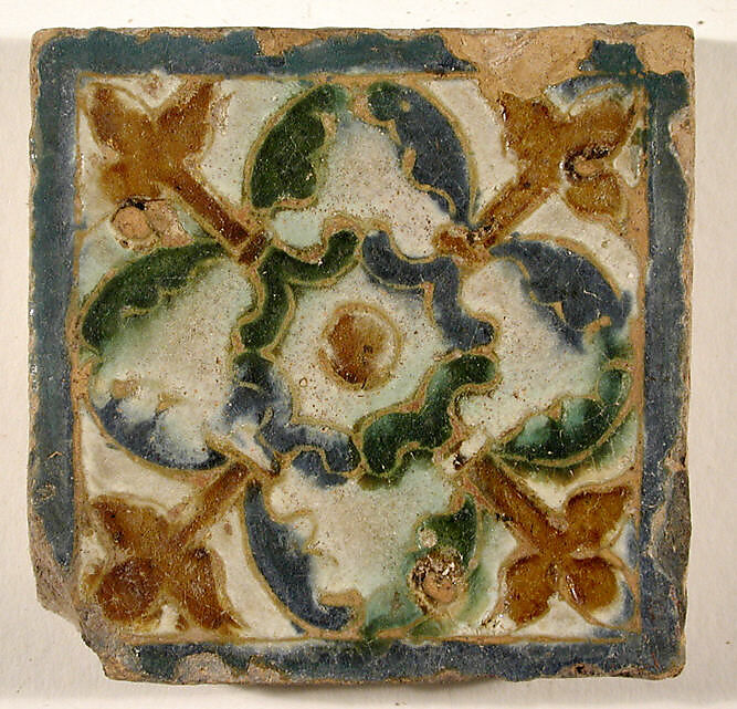 Pavement tiles, Tin-glazed earthenware, Spanish, Seville