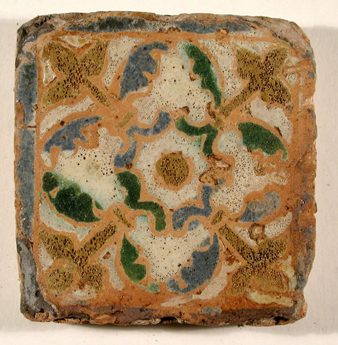 Pavement tiles, Tin-glazed earthenware, Spanish, Seville