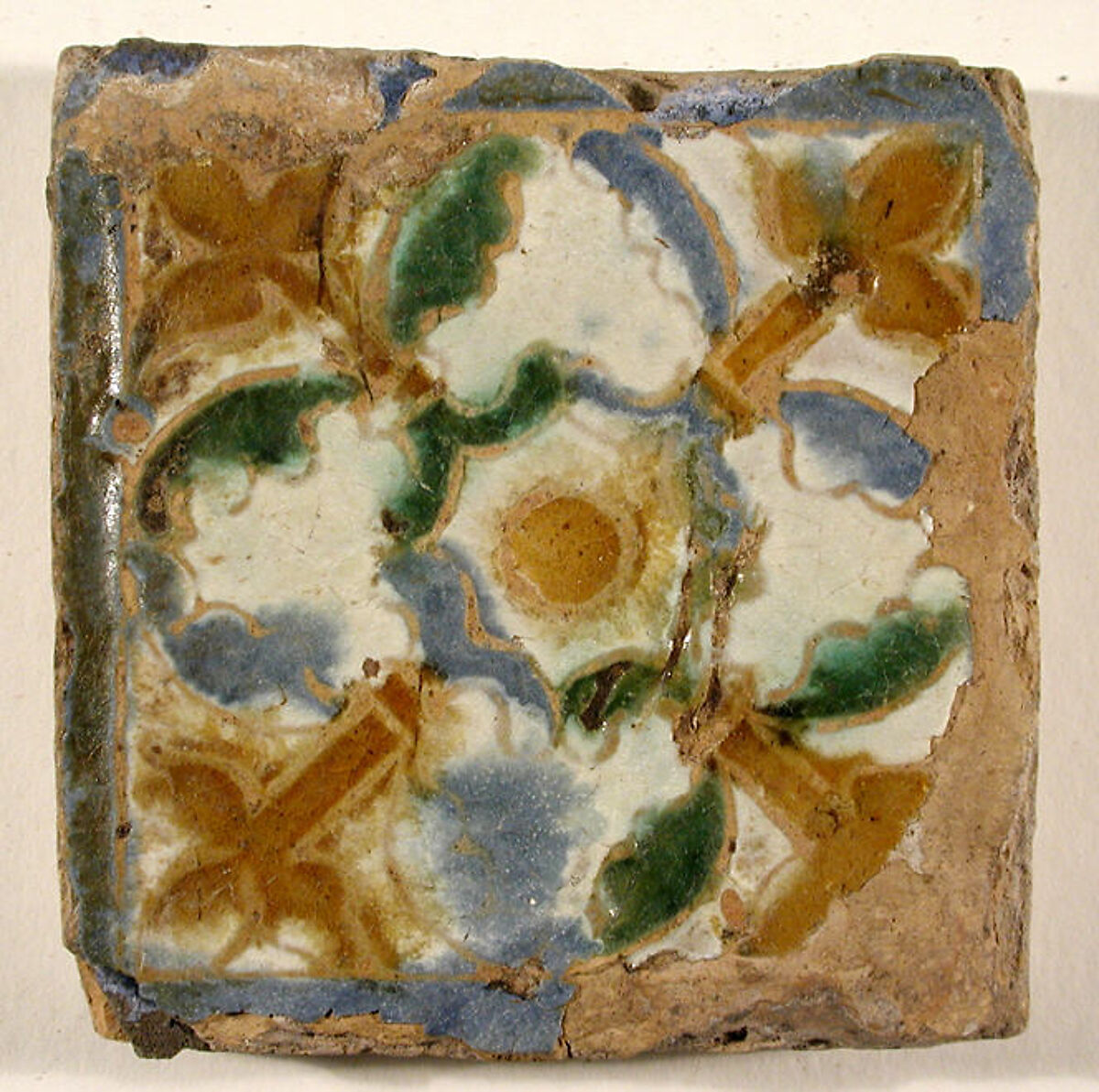 Pavement tiles, Tin-glazed earthenware, Spanish, Seville