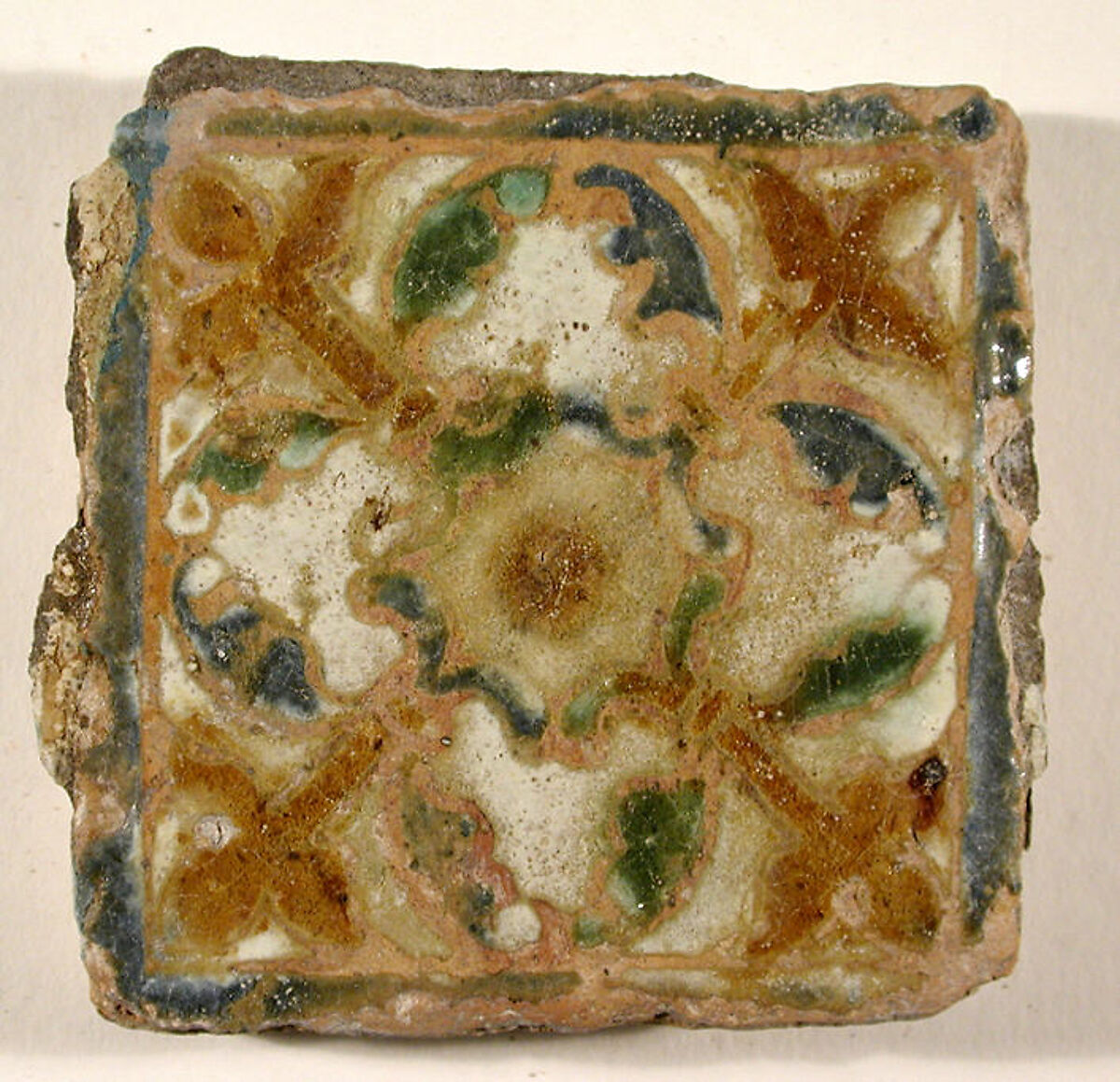 Pavement tiles, Tin-glazed earthenware, Spanish, Seville