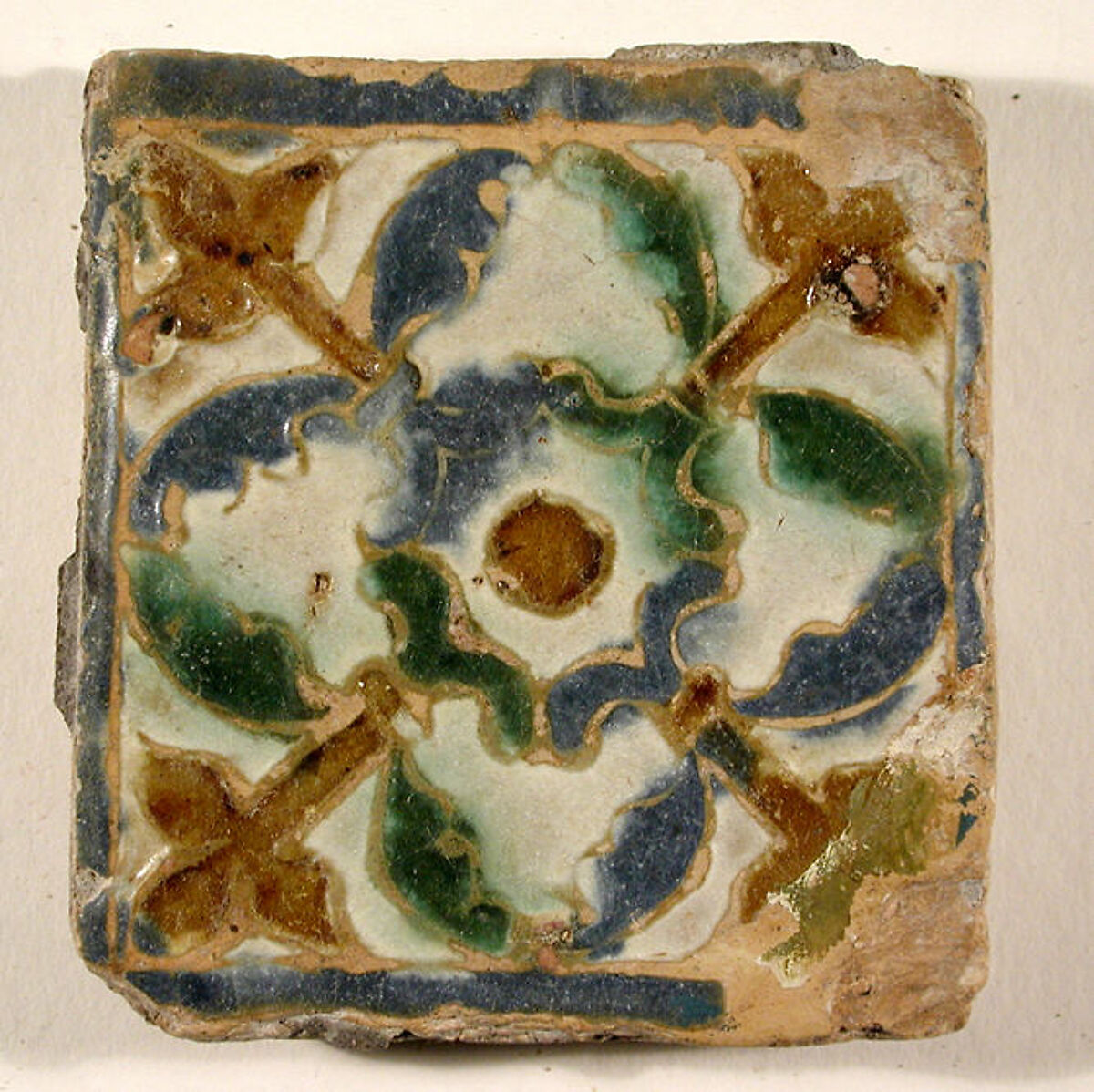 Pavement tiles, Tin-glazed earthenware, Spanish, Seville