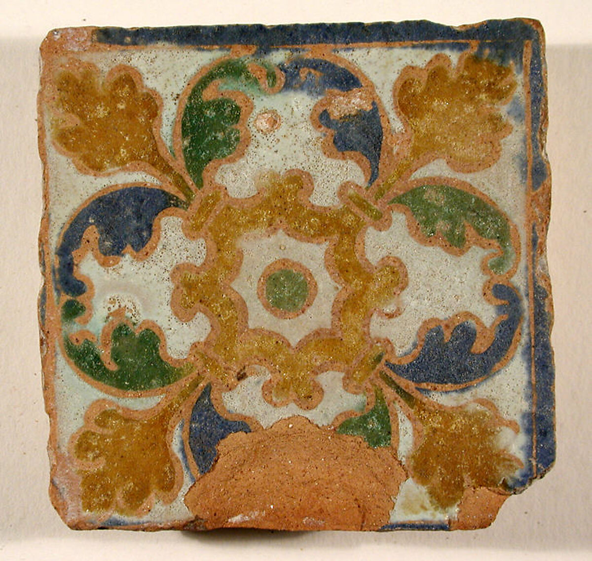 Pavement tiles, Tin-glazed earthenware, Spanish, Seville
