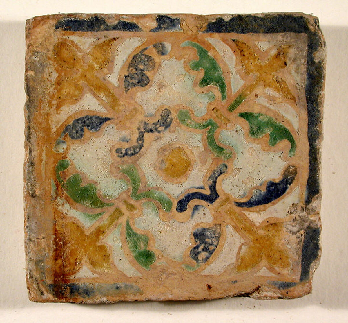 Pavement tiles, Tin-glazed earthenware, Spanish, Seville