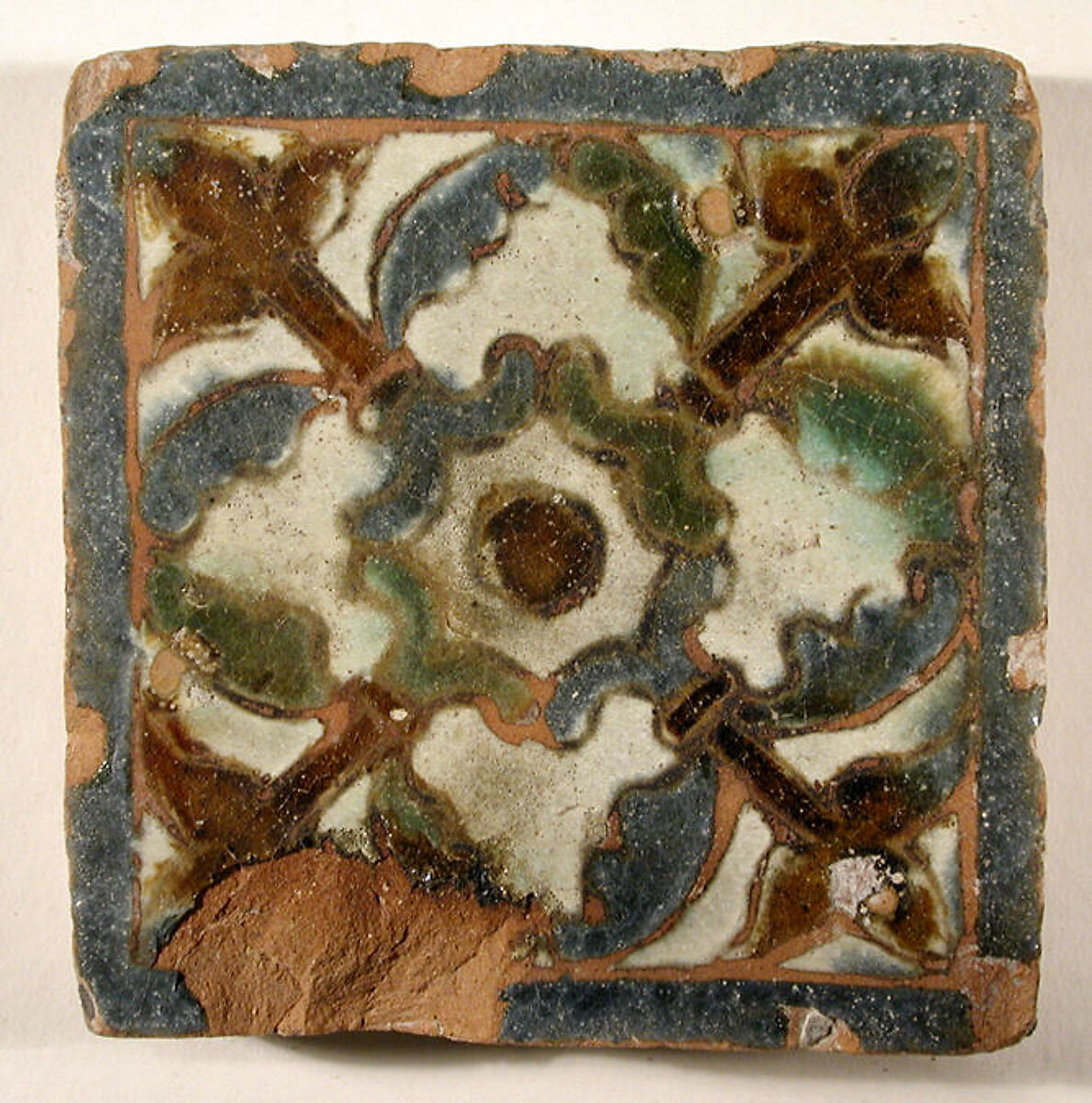 Pavement tiles, Tin-glazed earthenware, Spanish, Seville