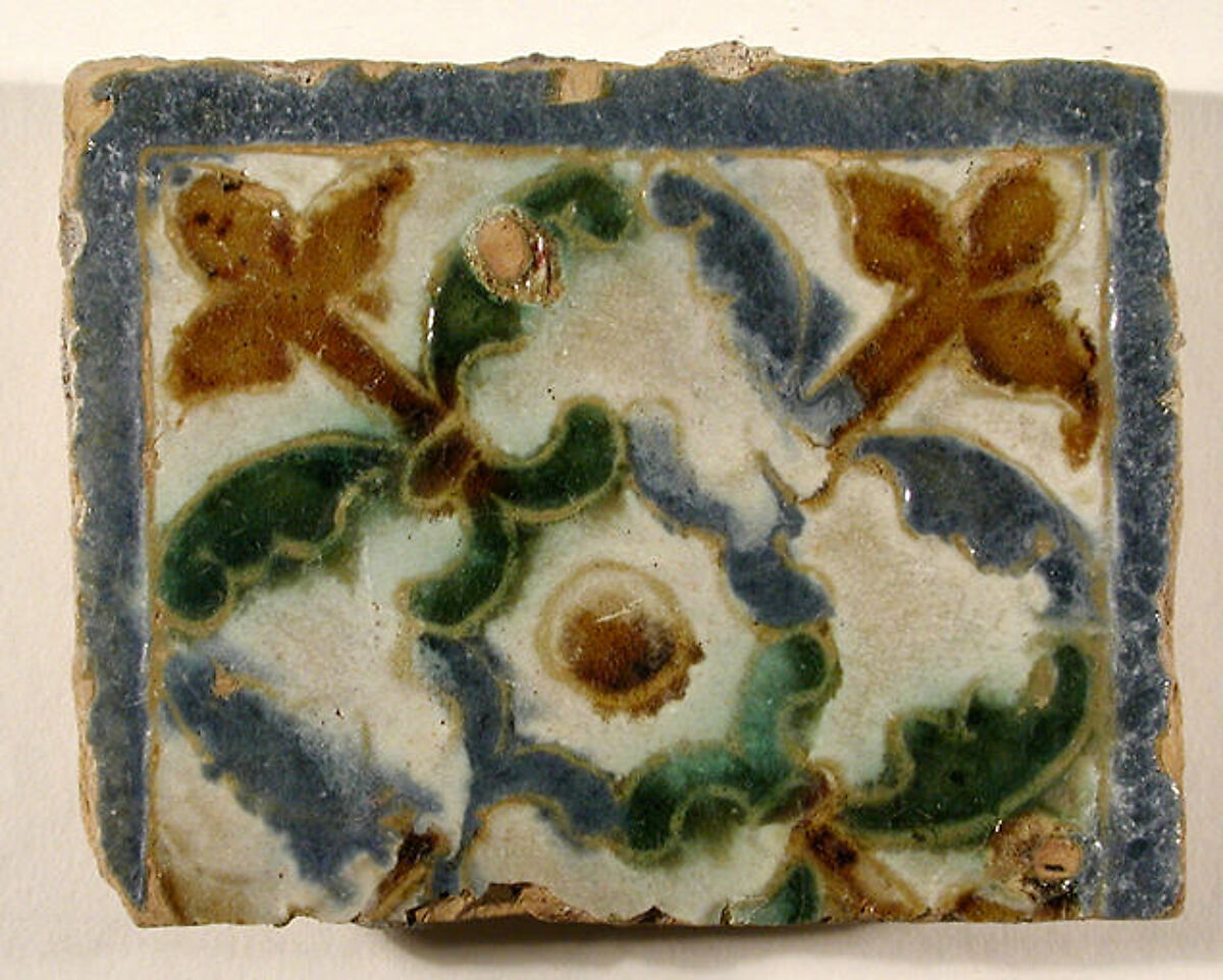 Pavement tiles, Tin-glazed earthenware, Spanish, Seville