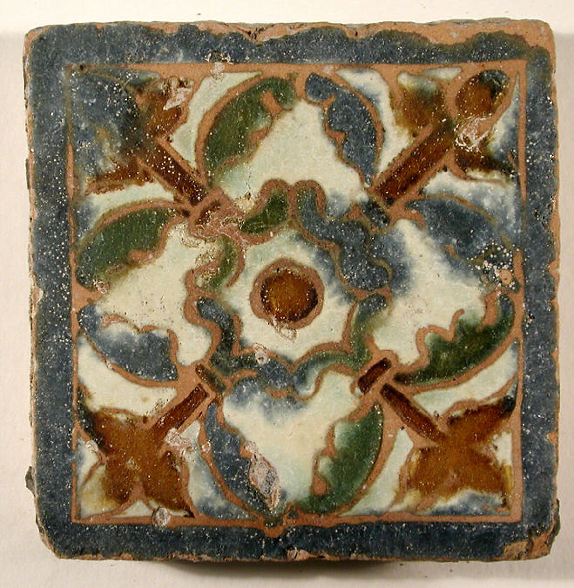 Pavement tiles, Tin-glazed earthenware, Spanish, Seville 