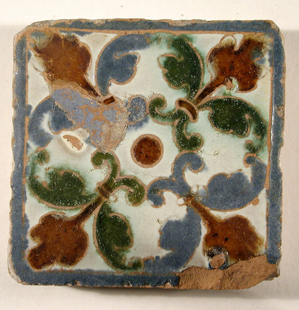 Pavement tiles, Tin-glazed earthenware, Spanish, Seville