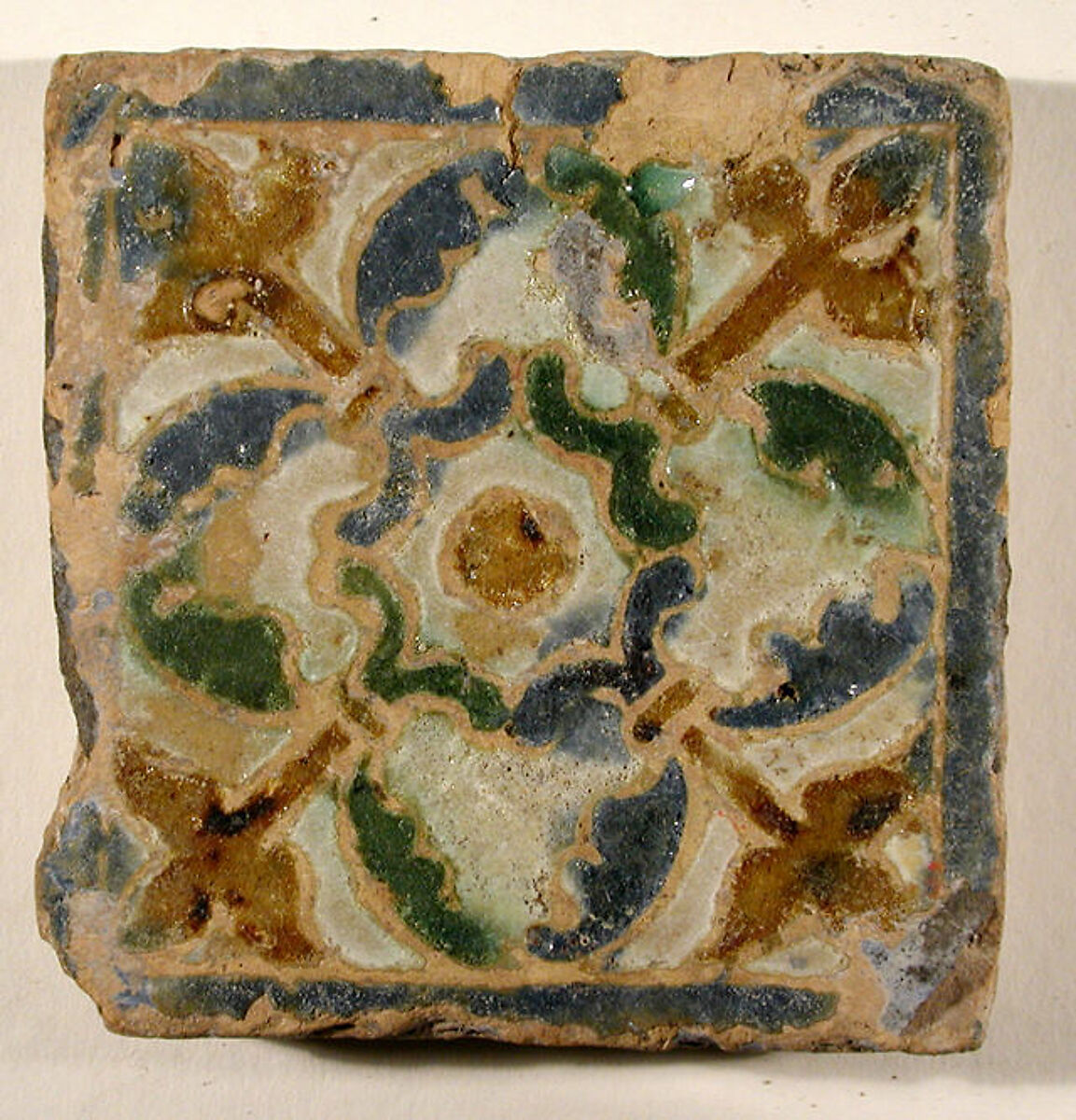 Pavement tiles, Tin-glazed earthenware, Spanish, Seville