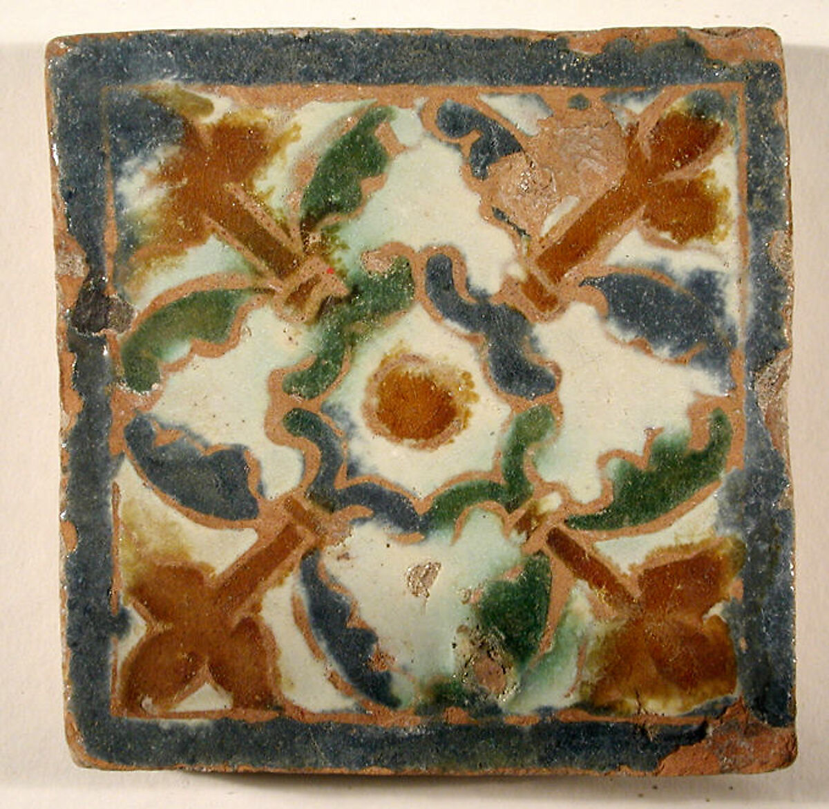 Pavement tiles, Tin-glazed earthenware, Spanish, Seville