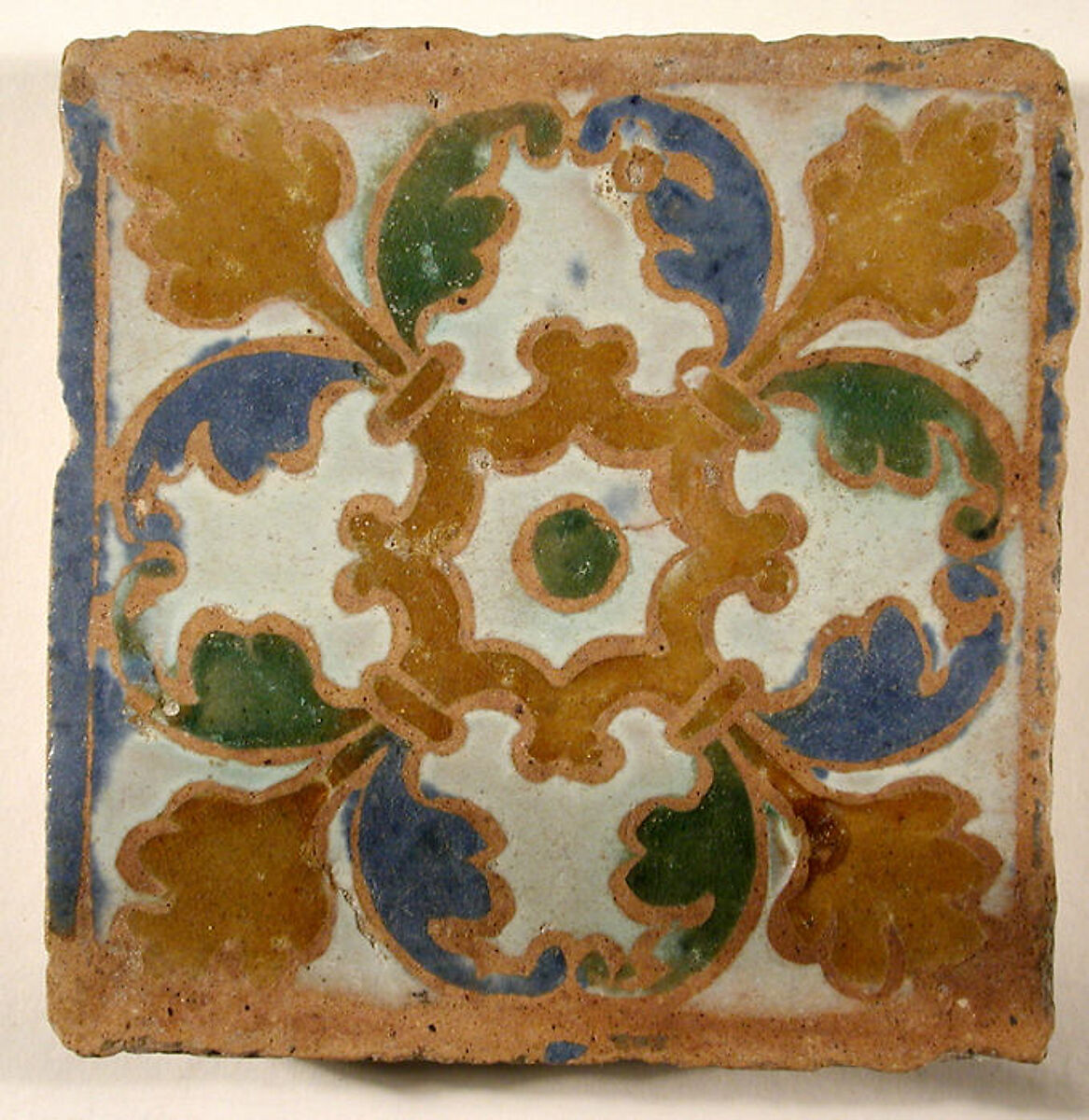Pavement tiles, Tin-glazed earthenware, Spanish, Seville