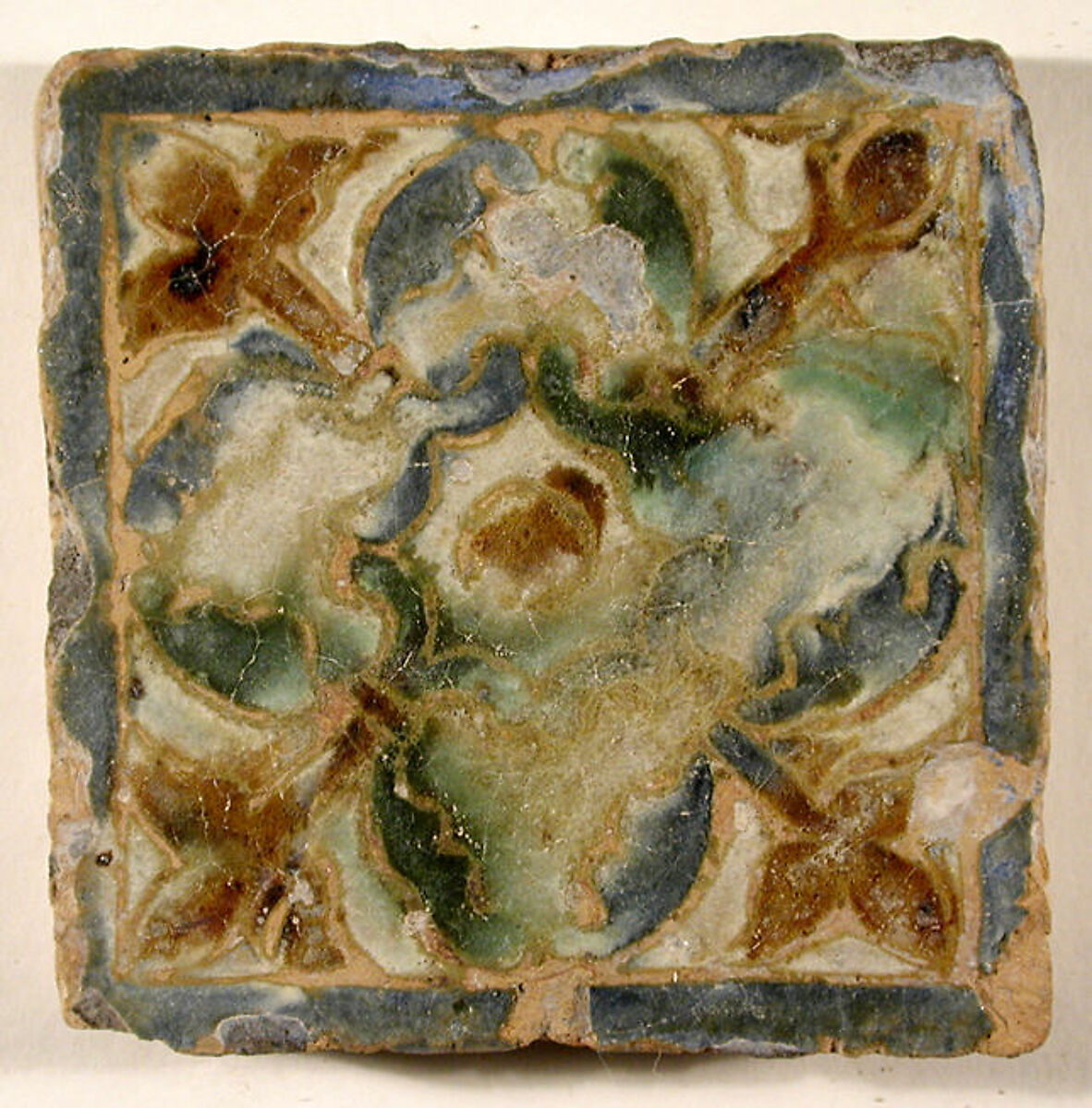 Pavement tiles, Tin-glazed earthenware, Spanish, Seville
