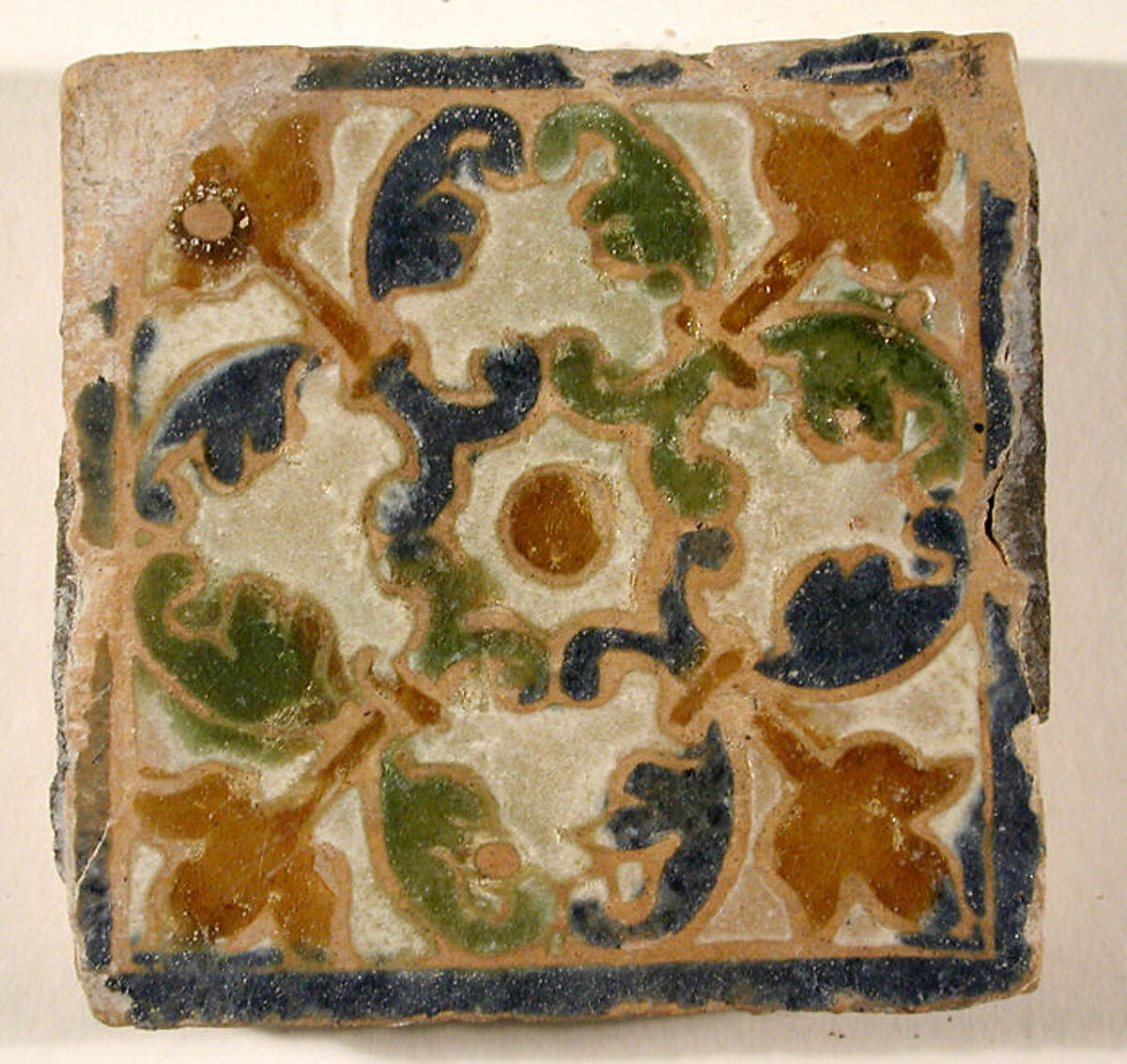 Pavement tiles, Tin-glazed earthenware, Spanish, Seville