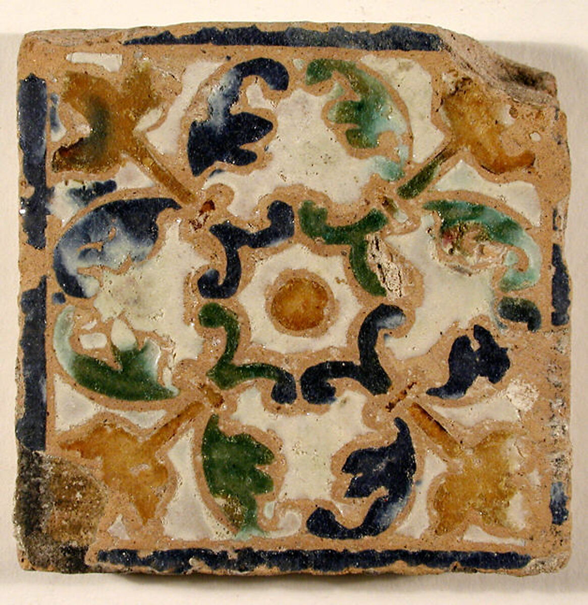 Pavement tiles, Tin-glazed earthenware, Spanish, Seville